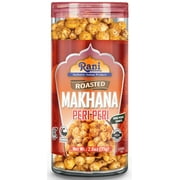 Rani Roasted Makhana (Fox Nut/Popped Lotus Seed) Peri Peri Flavor 2.6oz (75g) Ready to eat, Hand Picked Foxnuts ~ High in Protein | Vegan | Gluten Friendly | NON-GMO | Kosher | Indian Origin