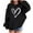 Black, variant on Maean Heart Sweatshirt for Girls Hooded Graphic Pullover Sweatshirts Cute Spring Long Sleeve Tops
