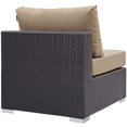 thumbnail image 3 of Modway Convene Aluminum and Rattan Patio Armless Chair in Espresso/Mocha, 3 of 3