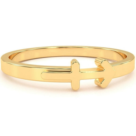 Sagittarius Zodiac Sign Ring In Solid 14k Yellow Gold