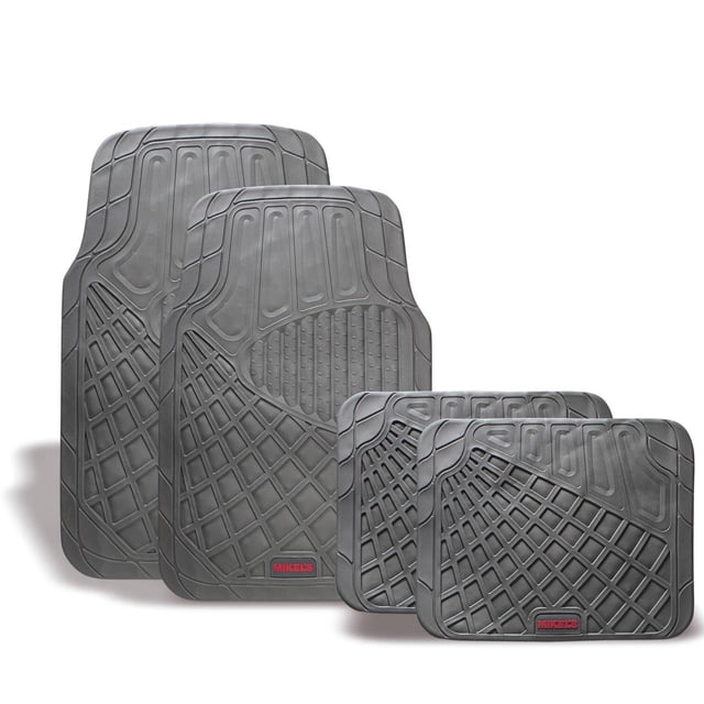 Tapetes Auto MIKELS Gris De Lujo Frontales y traseros Hule nbr