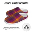 thumbnail image 6 of Fotbe Purple Yellow Buffalo Plaid Pattern Women's Fuzzy Curly Fur Memory Foam Loafer Slippers Indoor Outdoor Slippers Winter Home Shoes-44/45, 6 of 7