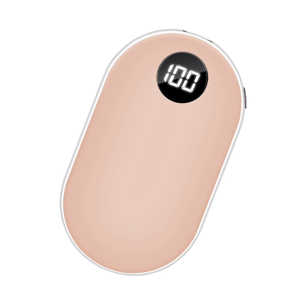 Hand Warmer Power Bank Warming Device Rechargeable Compact Size Space Saving Multifunctional Outdoor Accessories Winter Supplies pink
