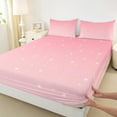 thumbnail image 3 of Castle Fairy Sparkling Stars Print Full Size Sheets 4-Piece for Female Girls,Dreamy Princess Breathable Bed Sheets,Bling Gradient Glitter Lightweight Sheet Sets,Super Cozy Room Decor, 3 of 7