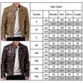 thumbnail image 1 of Chaqueta de moto con cremallera y cuello liso retro para hombre Abrigo cálido a prueba de viento ZefeiWu 8390613806901, 1 of 1