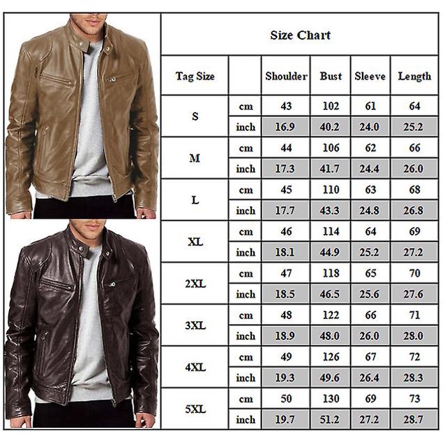 Chaqueta de moto con cremallera y cuello liso retro para hombre Abrigo cálido a prueba de viento ZefeiWu 8390613806901