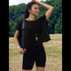 thumbnail image 4 of Camisetas de Entrenamiento de Corta para Mujer, Blusas con Espalda Abierta, Informales, para Yoga, Atléticas, Gimnasio, Holgadas, para Correr Negro XL, 4 of 8