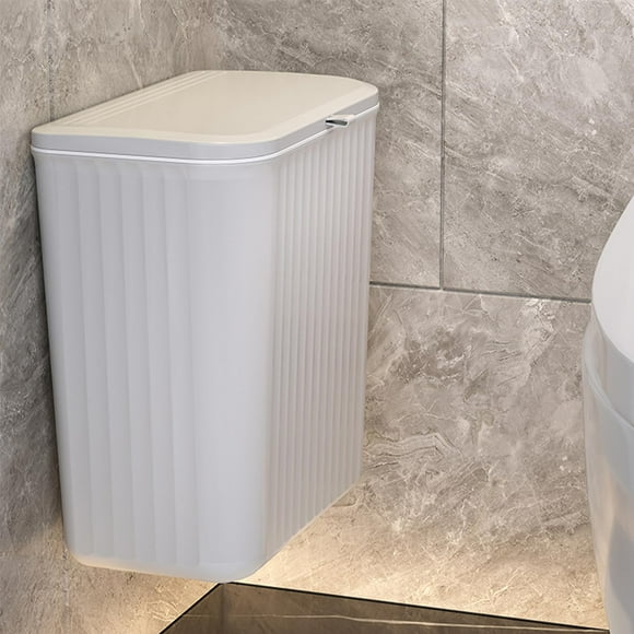 Cubo de compostaje de cocina Ryhiac de 9 litros con tapa montado en la pared, gris