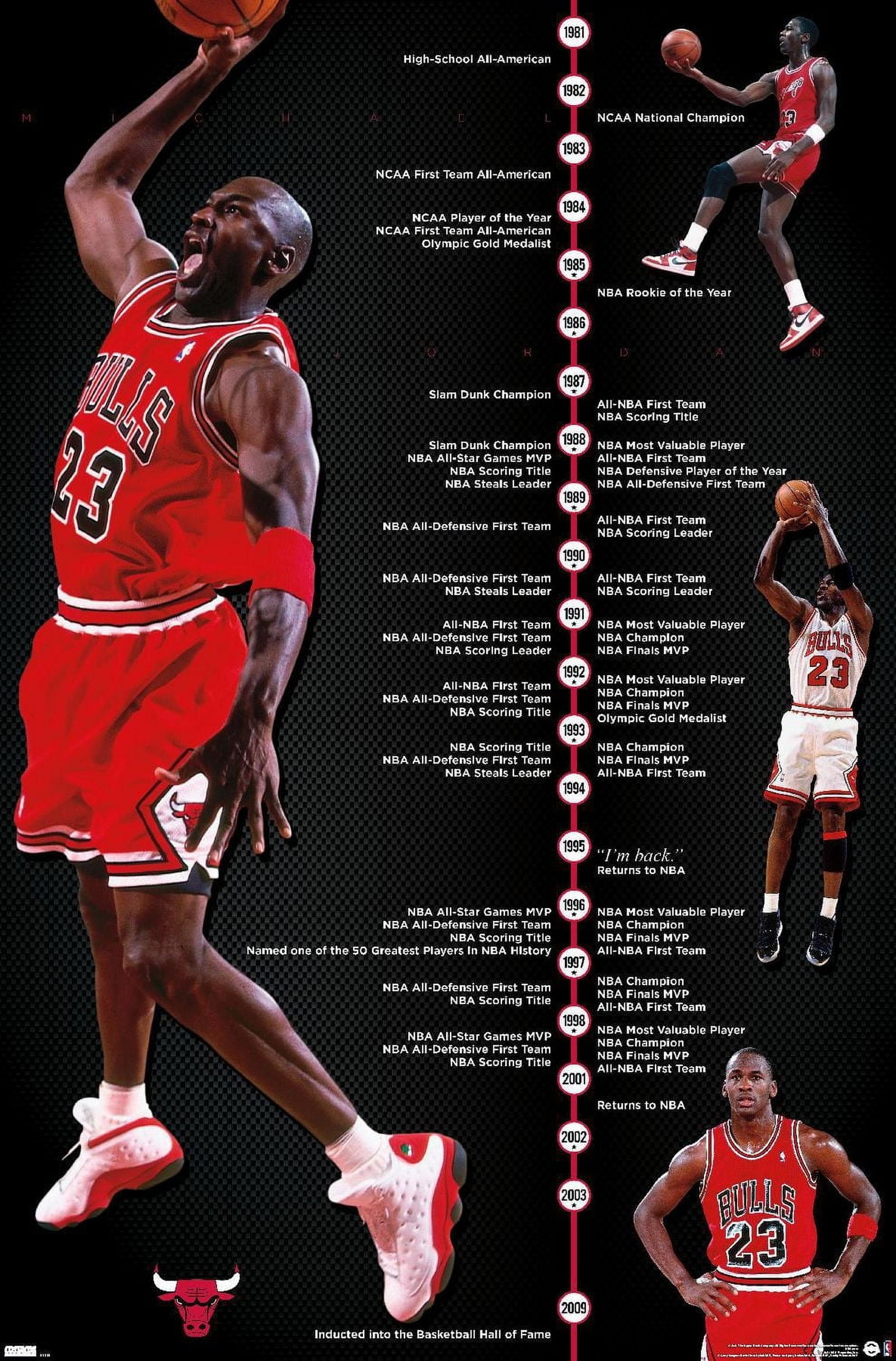 Michael Jordan - Timeline Wall Poster, 22.375" x 34" Framed