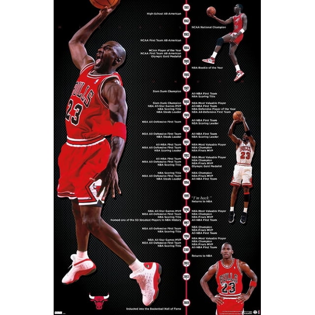 Michael Jordan - Timeline Wall Poster, 22.375" x 34" Framed