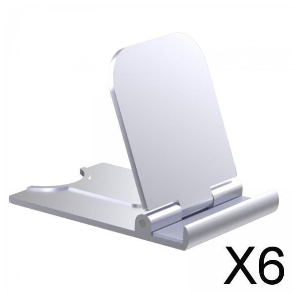 6x Soporte para Teléfono Celular para Escritorio, Soporte para Teléfono Celular de Escritorio, Soporte de Múltiples ángulos Plegable de Metal Ajustabl 6 piezas