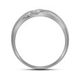 thumbnail image 2 of 10kt White Gold Mens Round Diamond 2-Row Wedding Band Ring 1/4 Cttw, 2 of 2
