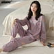 thumbnail image 4 of Conjunto de pijama de talla grande para mujer, ropa de dormir con estampado Kawaii, y cuello redondo de manga larga, a la moda, para otoño y primavera, M-5XL, 4 of 4