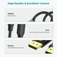 thumbnail image 3 of QGeeM DisplayPort 1.2 Cable 3FT,4K DisplayPort to DisplayPort Cable,High Speed DP Cable Supports 4K@60Hz and 2K@144Hz Compatible with PC,Laptop,TV, Displayport Cable for Monitor, 3 of 7