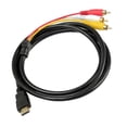 thumbnail image 4 of Adaptador de Cable de audio y video Baoblaze macho a 3 AV para TV HDTV negro, 4 of 8