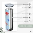 thumbnail image 4 of Stainless Steel Tumbler Watercolor Octopus Coffee Mug Water Bottle 20oz Insulated Travel Straight Cups Hot Beverage Drinks Cup with Spill Proof Lid Straw for Men Women Kids, 4 of 6