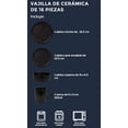 thumbnail image 2 of Juego de vajilla de cerámica de 16 piezas. Color Negro, 2 of 2