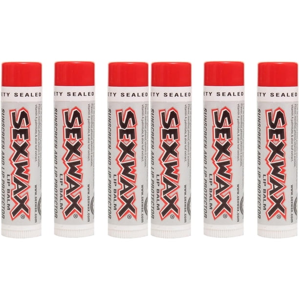 Bálsamo Labial Sex Wax con Bloqueador Solar SPF 30 – Paquete de 6