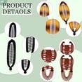 thumbnail image 4 of Dosaele 18 Pieces Clincher Combs Banana Combs Banana Clip Grip Comb Fishtail Fish Hair Lady Fish Shape Ponytail Banana Clip Girls Long Women Clamp Accessory, 4 of 9