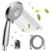 Shower Head with Handheld, 5-Mode High Pressure Rainfall Shower Head with Stainless Steel Hose and Adjustable Bracket, Chrome