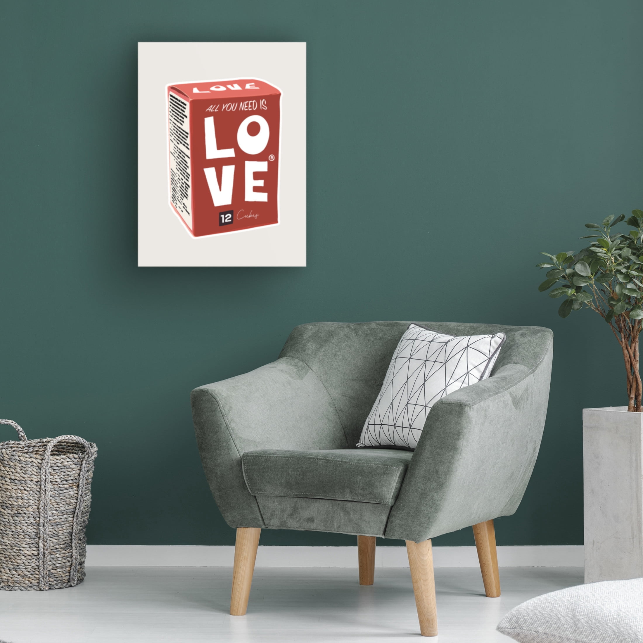 Trademark Fine Art Jon Downer All You Need Is oxo Love Canvas Wall Art