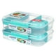 thumbnail image 1 of Sistema® Bento Create To Go™ Caja Bento con contenedor de almacenamiento de alimentos para 6 tazas con tapa y divisores, paquete de 2, verde menta, 1 of 5
