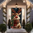 thumbnail image 4 of cpengpj 35x71 Inch Christmas Door Cover, Polyester Holiday Door and Wall Decoration for Festive Home and Party, Durable Red/Green Design, Easy Install, 4 of 7