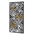 thumbnail image 2 of Floral Metal Wall Decor - 19" x 1.5" x 39" - Black/Gold, 2 of 5