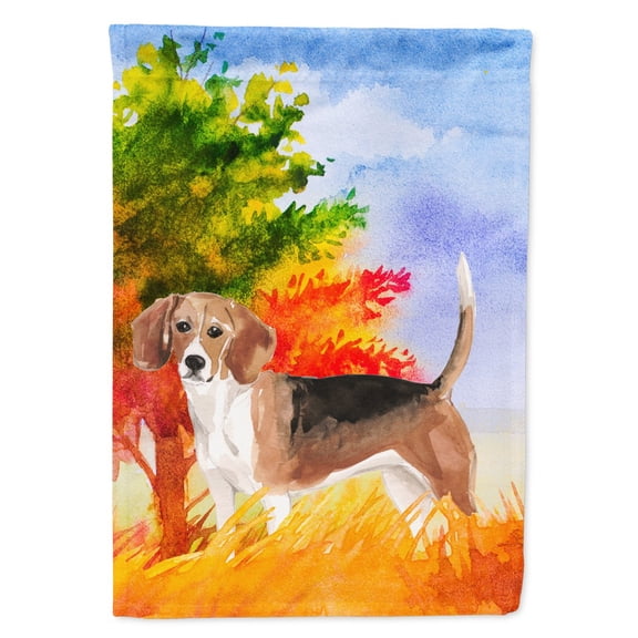 Carolines Treasures CK1959GF Fall Beagle Flag Garden Size  Small multicolor