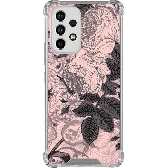 Skinit Floral Patterns Rose Quartz Floral Galaxy A53 5G Clear Case