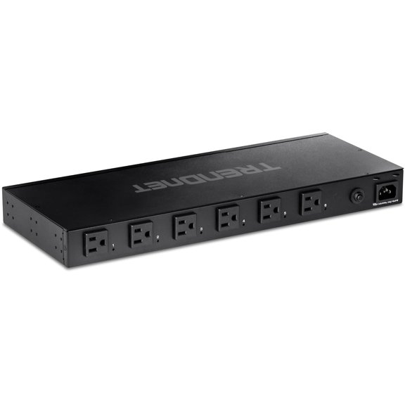 TRENDnet TPI-06 6-Outlet Managed Power Distribution Unit with Gigabit Port 1U 19-Inch Rackmount