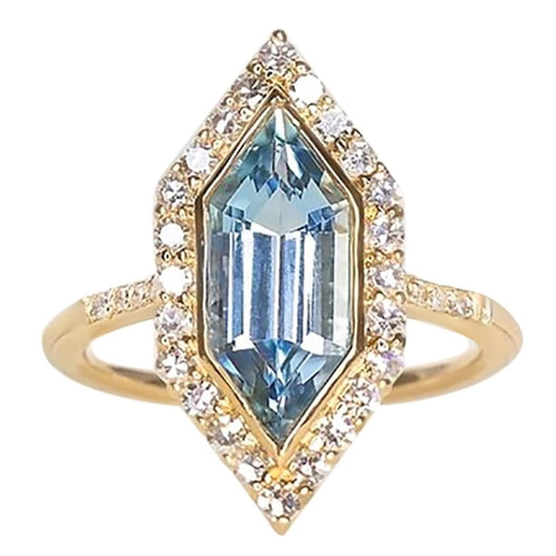 Anillo de circonita cúbica para mujer, accesorios de joyería de boda de compromiso, regalo para mujeres y niñas