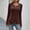 Coffee, variant on SNKSDGM Women's Plus Casual Easter Shirts Women's Tops 3/4 Sleeve 3X Women's Solid Color Fashionable Commuting Waist Round Neck Tight Long Sleeve Top Summer Tops Plus Size