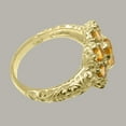 thumbnail image 4 of LBG British Made 14k Yellow Gold Real Natural Citrine Womens Engagement Ring - 33 size options - Size 8, 4 of 8