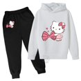 thumbnail image 3 of Conjunto de ropa infantil con dibujos animados de Hello Kitty para otoño e invierno, traje deportivo de ocio para niñas pequeñas, 3 of 5