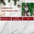 thumbnail image 7 of Christmas White Valances for Windows, 54 x 18in, Red Snowmans Snowflakes Birds Dark Green Rod Pocket Kitchen Valance Curtain Light Filtering Window Treatments for Living Room Bedroom, 1 Panel, 7 of 7