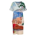 thumbnail image 3 of Vestido de fiesta colgante con bolsillo para mujer soltera de verano con estampado "Azur" y póster de viaje de 1955., 3 of 6