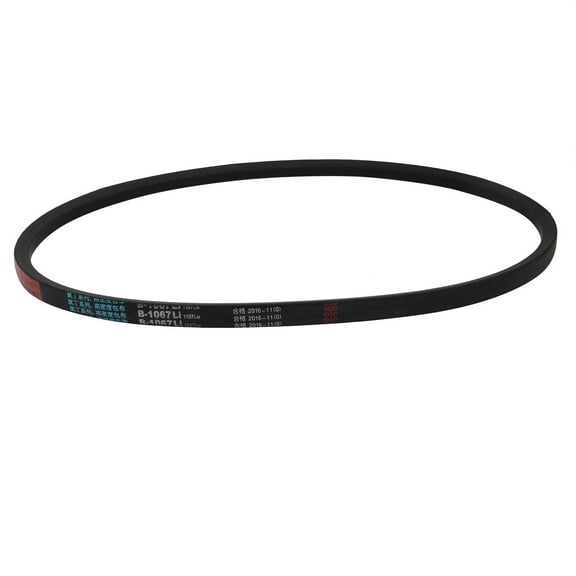 Unique Bargains B1067 17mm Wide 11mm Thick Rubber Transmission Drive Belt V-Belt Black