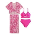 thumbnail image 4 of SHenli Girls Tankini Swimsuits Cute Ruffle Bikini Top Adjustable Straps Tankini with Shorts 3pcs Ruched Side Girls Bathing Suits Size 7-8, 4 of 6