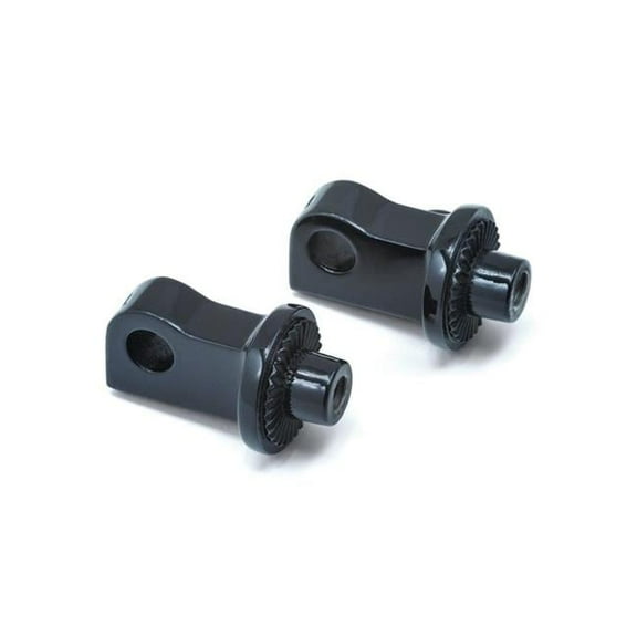 Kuryakyn Black Splined Male-Mount Footpeg Adaptors (8886)