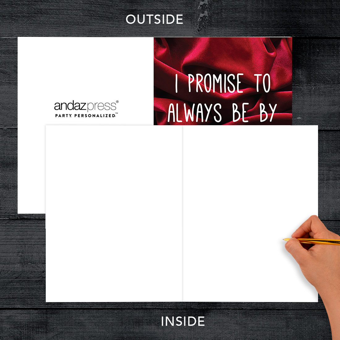Koyal Wholesale Funny Valentine's Day Jumbo Card With Envelope, I Promise To Always Be By Your Side, Greeting Card 1-Pk