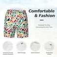 thumbnail image 6 of Picia Colorful Spots pattern Mens Swim Trunks with Compression Liner Stretch Beach Shorts Quick Dry with Zipper Pockets No-Chafing Board Shorts-Medium, 6 of 9