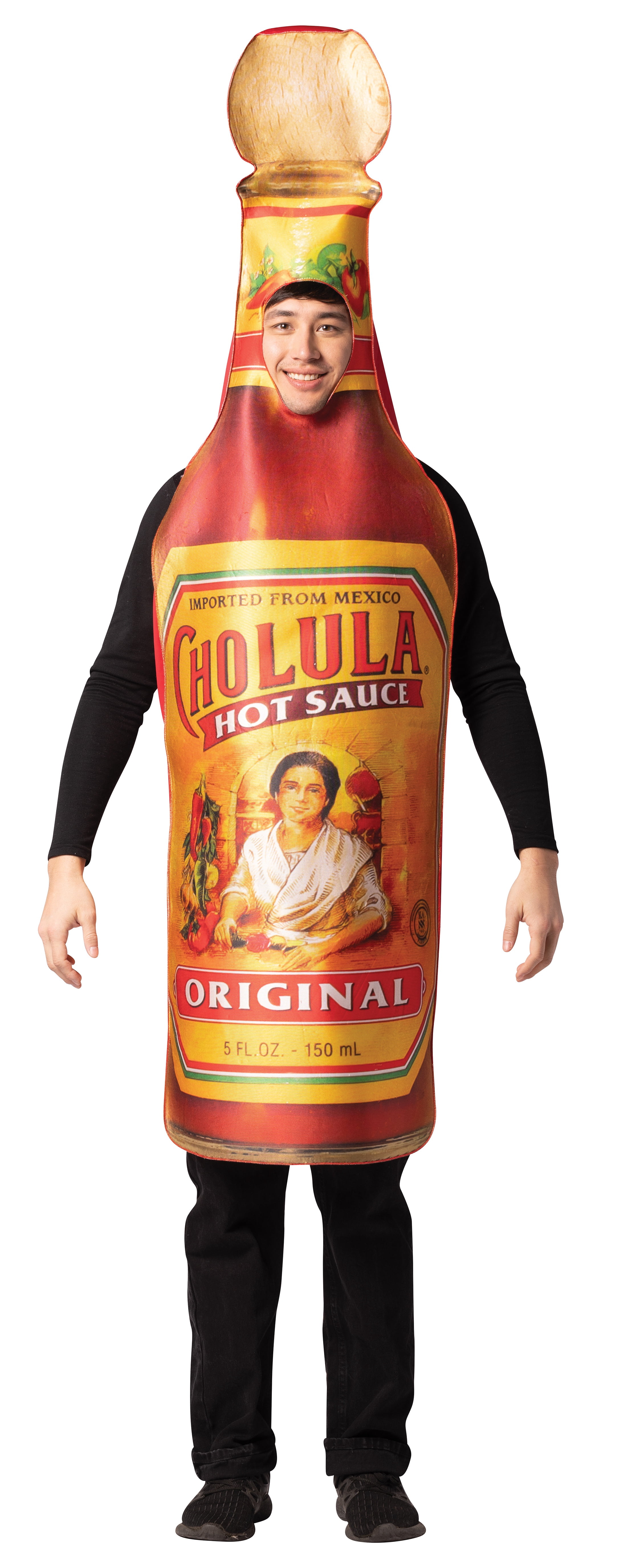 Imposta Costumes Adult Cholula Hot Sauce Halloween Costume Tunic, Size Small to Extra Large