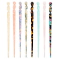 thumbnail image 1 of SHISUYAN 8Pcs Vintage Hair Sticks for Bun Acrylic Assorted Color Durable and Smooth, 1 of 9