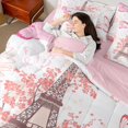 thumbnail image 4 of Castle Fairy Butterfly Eiffel Tower Bedding Comforter Set,Vintage Queen Bedding Sets, 4 of 8