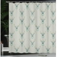 thumbnail image 3 of Ambesonne Deer Shower Curtain, Hipster Print of Funny Animal, 69"Wx70"L, Pale Almond, 3 of 4