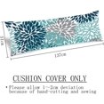 thumbnail image 5 of Floral Body Pillow Cover Spring Florals Grey and Teal Blue Flowers Cushion Long Pillowcase with Zipper Decorative Soft Bedding Pillow Cases Large Pillow Covers for Couch,Bedroom,20"x54", 5 of 5