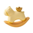 thumbnail image 3 of Figura de caballo mecedor, adorno de escritorio, estatua decorativa coleccionable y creativa. Amarillo, 3 of 9