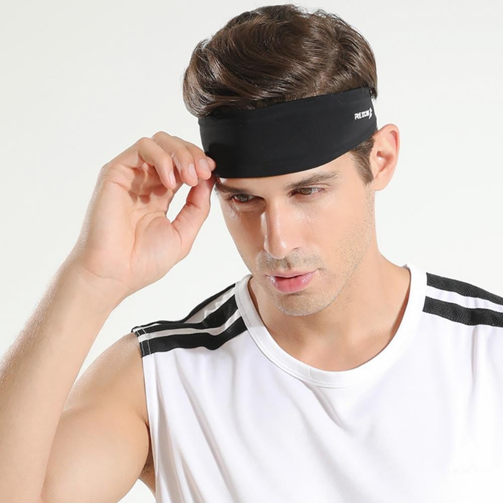 Stretch Sweatband Hairband Yoga Gym Sport Sweat Headband Build Wireless Earphone 