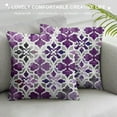 thumbnail image 3 of Shangniulu Throw Pillow Cases Geometric Accent Decorative Cushion Covers for Couch Sofa Farmhouse Decoration Deep Purple Grey White, 3 of 5